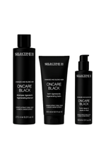 Selective Professional ONCARE BLACK – Haircare for Bleached & Damaged Hair (Shampoo, Balm & Leave-In Fluid) 675 ml - Set