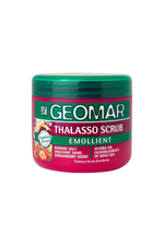 GEOMAR Emollientes Thalasso Scrub, Deep Renewal of the Skin, New Skin Effect, with Sea Salt, Strawberries and Dead Sea Trace Elements, Made in Italy, 600 g