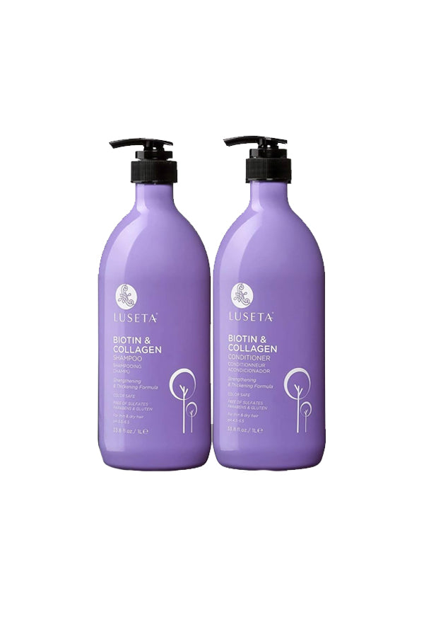 Luseta Biotin & Collagen Duo Pack - Shampoo & Conditioner Set 33.8 Oz each