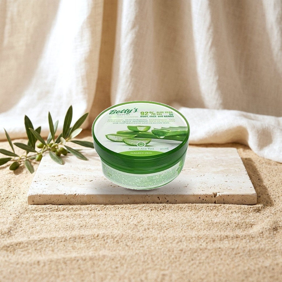 Betty's Nature Aloe Vera Gel 92 % für Gesicht, Körper und Hände 300 ml