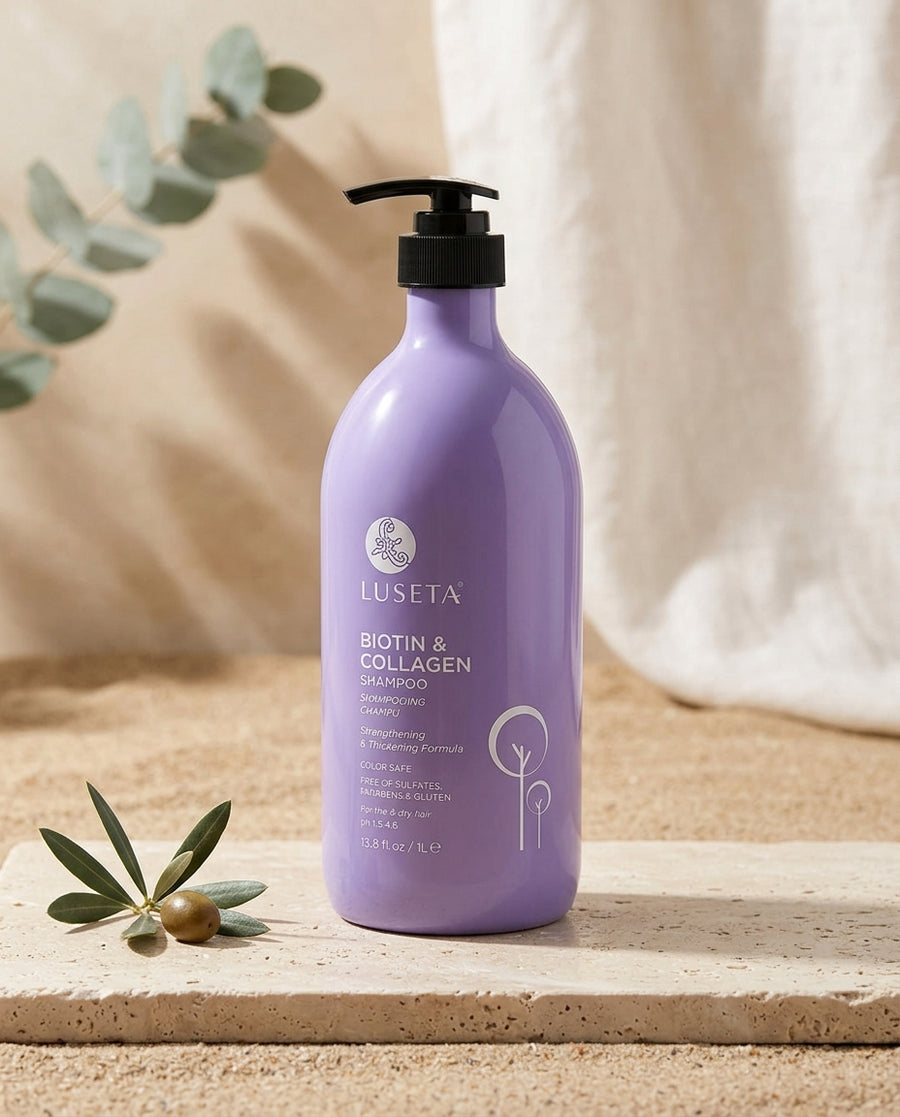 Luseta Biotin & Collagen Shampoo 1 L – für feines, trockenes Haar