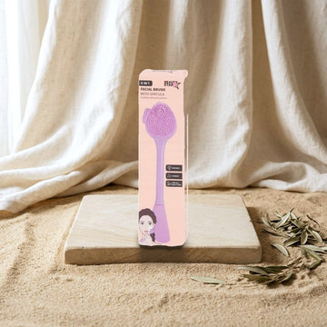 Aegean Vibe 4-in-1 Silikon-Gesichtsbürste mit Spatel