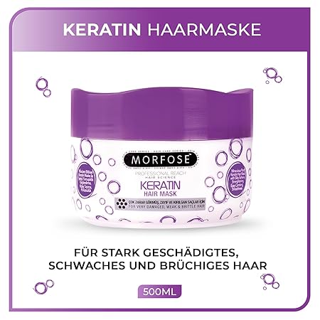 Morfose Keratin Hair Mask 500 ml - Intensive Repair for Heavily Damaged Hair