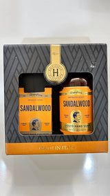 Hopificio Geschenkset Sandelholz Flüssigseife 500 ml & Stückseife 260 g