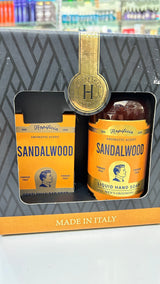 Hopificio Geschenkset Sandelholz Flüssigseife 500 ml & Stückseife 260 g