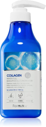 Farmstay Collagen Water Full Moist 2in1 Shampoo & Conditioner 530 ml