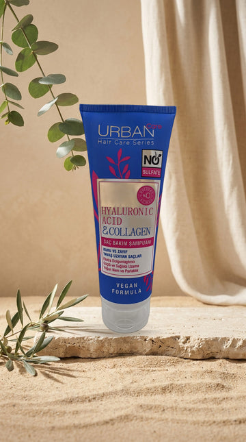 Urban Care Hyaluron & Collagen Volumen-Shampoo 250 ml, Vorderseite der Tube