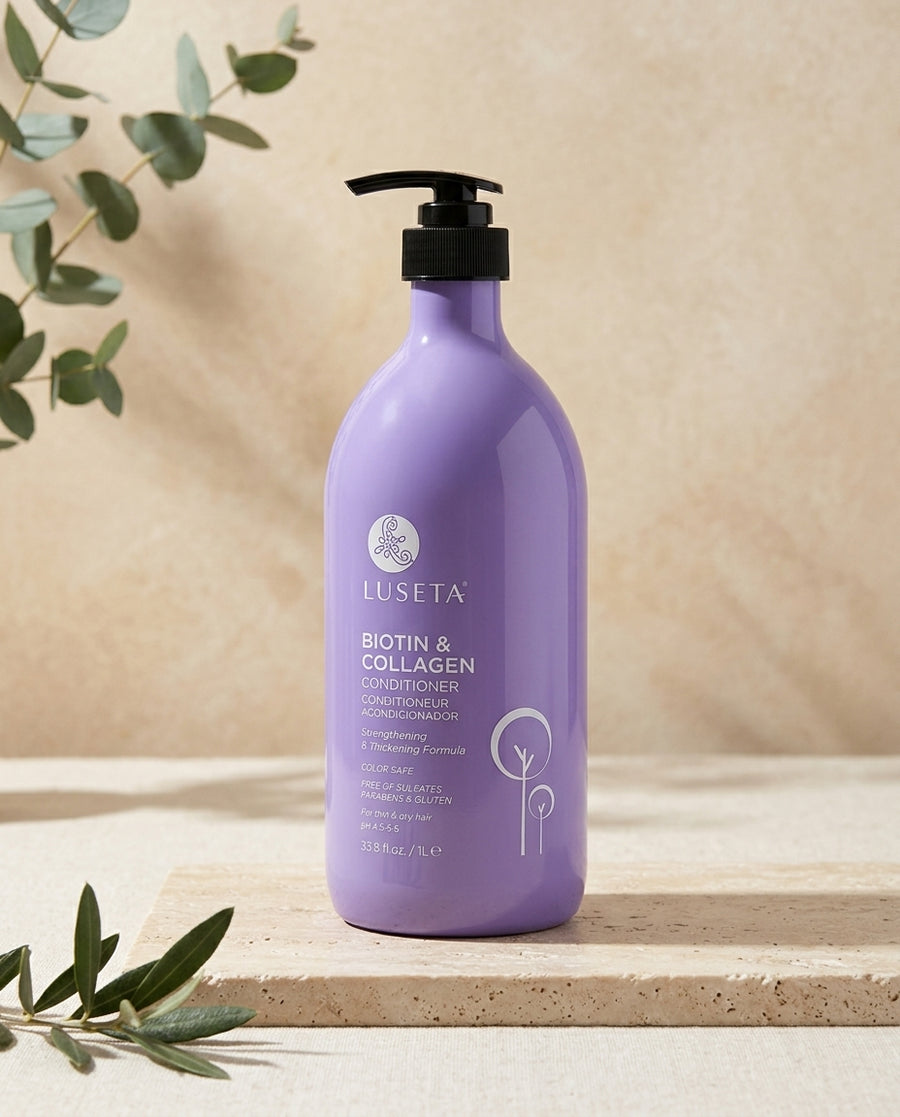 Luseta Biotin & Collagen Conditioner 1 L – für feines, trockenes Haar