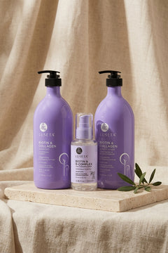 Luseta Biotin & Collagen Set: Shampoo 500 ml, Conditioner 500 ml, Serum 100 ml