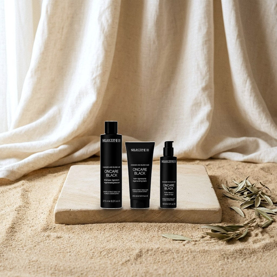 Selective Professional ONcare Black Set Shampoo, Balsam, Leave-in 675 ml